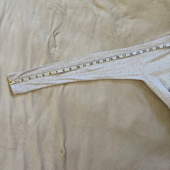 BOBI LOS ANGELES Open Back Ribbed Long Sleeve Top Off White Women’s Small - Picture 9 of 9